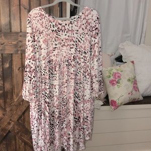 2XL PINK LEOPARD DRESS